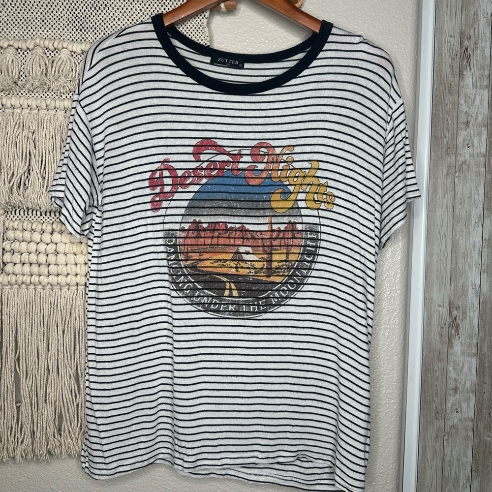 Desert Nights Striped Graphic Tee
